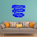 VWAQ Don't Call It A Dream Call It A Plan Inspirational Wall Decal Motivational Home Decor