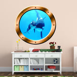 VWAQ Underwater Orca Whale Bronze Porthole Peel And Stick Vinyl Wall Decal - BP4 - VWAQ Vinyl Wall Art Quotes and Prints