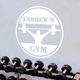 Gym Wall Decal Workout Room Decor Personalized Name VWAQ - CS62