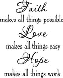 VWAQ Faith Makes All Things Possible Wall Quotes Decal - VWAQ Vinyl Wall Art Quotes and Prints