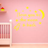 VWAQ I Love You To The Moon and Back Wall Decal - VWAQ Vinyl Wall Art Quotes and Prints
