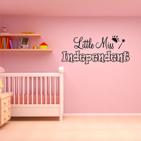 VWAQ Little Miss Independent Vinyl Wall Decal - VWAQ Vinyl Wall Art Quotes and Prints
