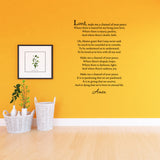 VWAQ Make Me a Channel of Your Piece St. Francis Wall Decal