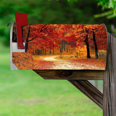 Autumn Forest Mailbox Covers Magnetic Fall Seasonal Decorative Mailbox Wraps VWAQ - MBM36