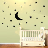 Moon and Stars Nursery Wall Decal Vinyl Stickers VWAQ