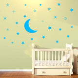 Moon and Stars Nursery Wall Decal Vinyl Stickers VWAQ