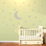 Moon and Stars Nursery Wall Decal Vinyl Stickers VWAQ