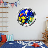 VWAQ Underwater Fish Porthole Window View Peel And Stick Vinyl Wall Decal - PO23 - VWAQ Vinyl Wall Art Quotes and Prints