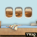Airplane Window Decals Sahara Desert View Aviation Theme Decor - PPW8 - VWAQ Vinyl Wall Art Quotes and Prints