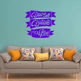 VWAQ Don't Call It A Dream Call It A Plan Inspirational Wall Decal Motivational Home Decor