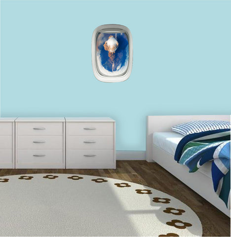 VWAQ Volcano Commercial Airplane Window Porthole Vinyl wall Decal - PW10 - VWAQ Vinyl Wall Art Quotes and Prints