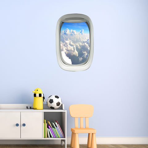 VWAQ Peel and Stick Airplane Window Clouds View Vinyl Wall Decal - PW18 - VWAQ Vinyl Wall Art Quotes and Prints