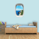 Airplane Window Beach Scene Peel and Stick Vinyl Wall Decal - PW1 - VWAQ Vinyl Wall Art Quotes and Prints