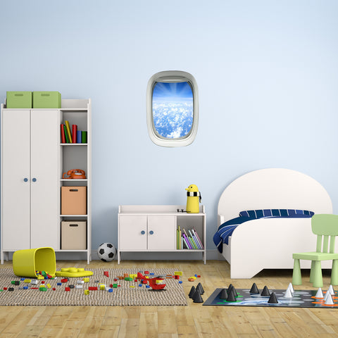 VWAQ Peel and Stick Airplane Window Clouds View Vinyl Wall Decal - PW5 - VWAQ Vinyl Wall Art Quotes and Prints