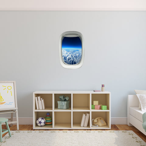 Airplane Window Atmosphere View Peel and Stick Vinyl Wall Decal - PW6 - VWAQ Vinyl Wall Art Quotes and Prints