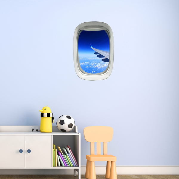 VWAQ Peel and Stick Commercial Airplane Window Wing View Vinyl Wall Decal - PW7 - VWAQ Vinyl Wall Art Quotes and Prints
