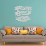 VWAQ Don't Call It A Dream Call It A Plan Inspirational Wall Decal Motivational Home Decor