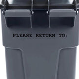 VWAQ Custom Garbage Can Decal Street - Please Return to - Personalized Home Address Trash Can Sticker - TC10 - VWAQ Vinyl Wall Art Quotes and Prints