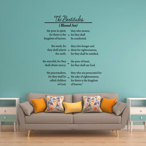VWAQ The Beatitudes Full Version Bible Vinyl Wall art Decal