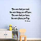 VWAQ The More That You Read Dr. Seuss Home Decor Vinyl Wall Decal