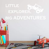 Little Explorer, Big Adventures Kids Bedroom Wall Quotes Decal VWAQ