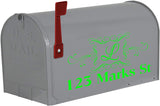 Green Personalized Mailbox Address Decals