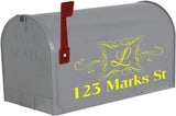 Yellow Personalized Mailbox Address Decals