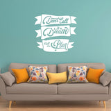 VWAQ Don't Call It A Dream Call It A Plan Inspirational Wall Decal Motivational Home Decor