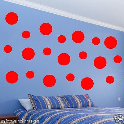 VWAQ Pack of (20) Assorted Sized Peel and Stick Polka Dots Wall Decals - VWAQ Vinyl Wall Art Quotes and Prints