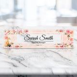 Floral Print Personalized Name Plate for Office Professionals VWAQ-ACS8