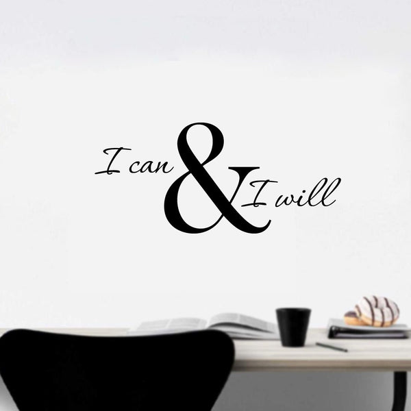 VWAQ I Can and I Will Wall Decals Sticker, Uplifting Vinyl Wall Decor -18089 - VWAQ Vinyl Wall Art Quotes and Prints