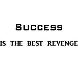 VWAQ Success is The Best Revenge Vinyl Wall Decals Encouraging Wall Quotes no background