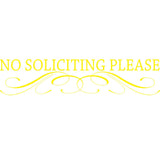 VWAQ No Soliciting Vinyl Decal for Door - Choice of Color - TTC12 - VWAQ Vinyl Wall Art Quotes and Prints