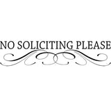 VWAQ No Soliciting Vinyl Decal for Door - Choice of Color - TTC12 - VWAQ Vinyl Wall Art Quotes and Prints