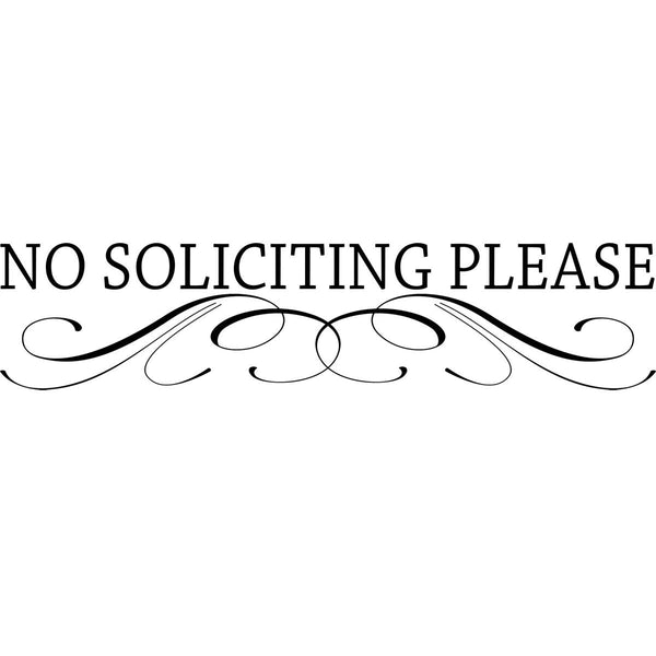 VWAQ No Soliciting Vinyl Decal for Door - Choice of Color - TTC12 - VWAQ Vinyl Wall Art Quotes and Prints