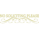 VWAQ No Soliciting Vinyl Decal for Door - Choice of Color - TTC12 - VWAQ Vinyl Wall Art Quotes and Prints