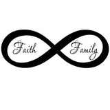 VWAQ Infinite Faith Family Wall Decor, Family Room Vinyl Wall Art Decal -18108 - VWAQ Vinyl Wall Art Quotes and Prints