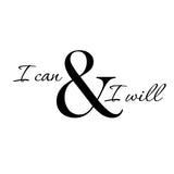 VWAQ I Can and I Will Wall Decals Sticker, Uplifting Vinyl Wall Decor -18089 - VWAQ Vinyl Wall Art Quotes and Prints