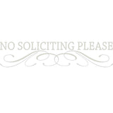 VWAQ No Soliciting Vinyl Decal for Door - Choice of Color - TTC12 - VWAQ Vinyl Wall Art Quotes and Prints