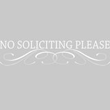 VWAQ No Soliciting Vinyl Decal for Door - Choice of Color - TTC12 - VWAQ Vinyl Wall Art Quotes and Prints