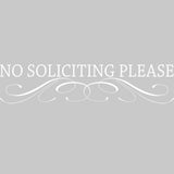 VWAQ No Soliciting Vinyl Decal for Door - Choice of Color - TTC12 - VWAQ Vinyl Wall Art Quotes and Prints