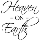 VWAQ Heaven On Earth Wall Decal - Heaven Quotes Wall Decor - Christian Sayings Wall Decals - VWAQ Vinyl Wall Art Quotes and Prints