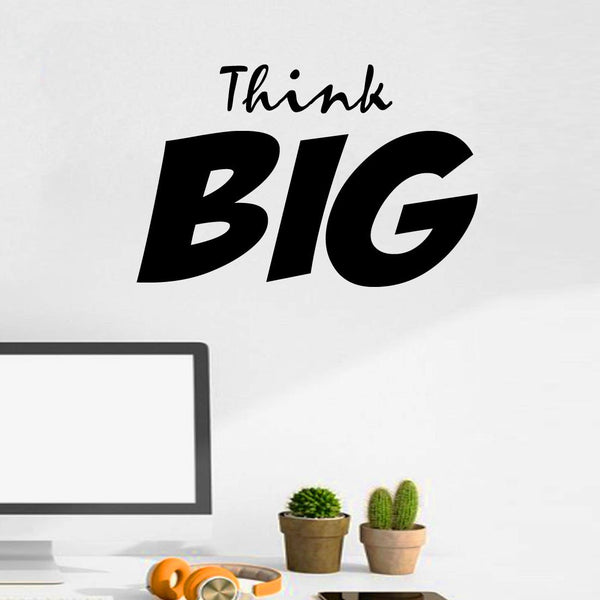 VWAQ VWAQ-18900 Think Big Wall Decal, 18" H X 22" W, Black - VWAQ Vinyl Wall Art Quotes and Prints