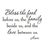VWAQ Bless the Food Before Us Family Wall Quotes Decal - VWAQ Vinyl Wall Art Quotes and Prints