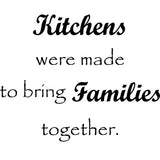 VWAQ Kitchens were Made to Bring Families Together - Family Kitchen Wall Decals - VWAQ Vinyl Wall Art Quotes and Prints