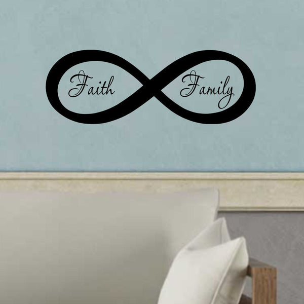 VWAQ Infinite Faith Family Wall Decor, Family Room Vinyl Wall Art Decal -18108 - VWAQ Vinyl Wall Art Quotes and Prints