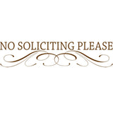 VWAQ No Soliciting Vinyl Decal for Door - Choice of Color - TTC12 - VWAQ Vinyl Wall Art Quotes and Prints