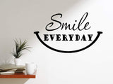 VWAQ Smile Everyday Wall Decal Happy Quotes Wall Decor - Motivating Wall Stickers