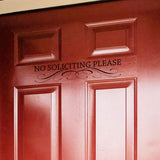 VWAQ No Soliciting Vinyl Decal for Door - Choice of Color - TTC12 - VWAQ Vinyl Wall Art Quotes and Prints