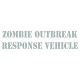 VWAQ Zombie Outbreak Response Vehicle Window Decal,- Die Cut Vinyl Sticker - VWAQ Vinyl Wall Art Quotes and Prints